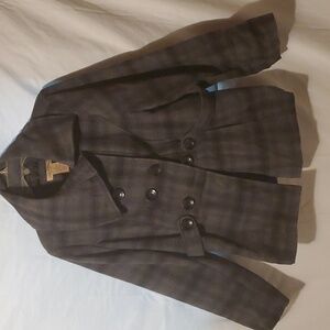 Paris blurs vlack and grey female coat with buttons size 1X.
